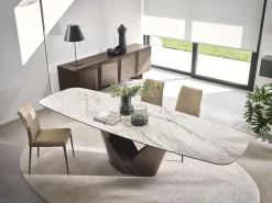 Calla Matbord 100x200-296 cm Bronze / Keramik
