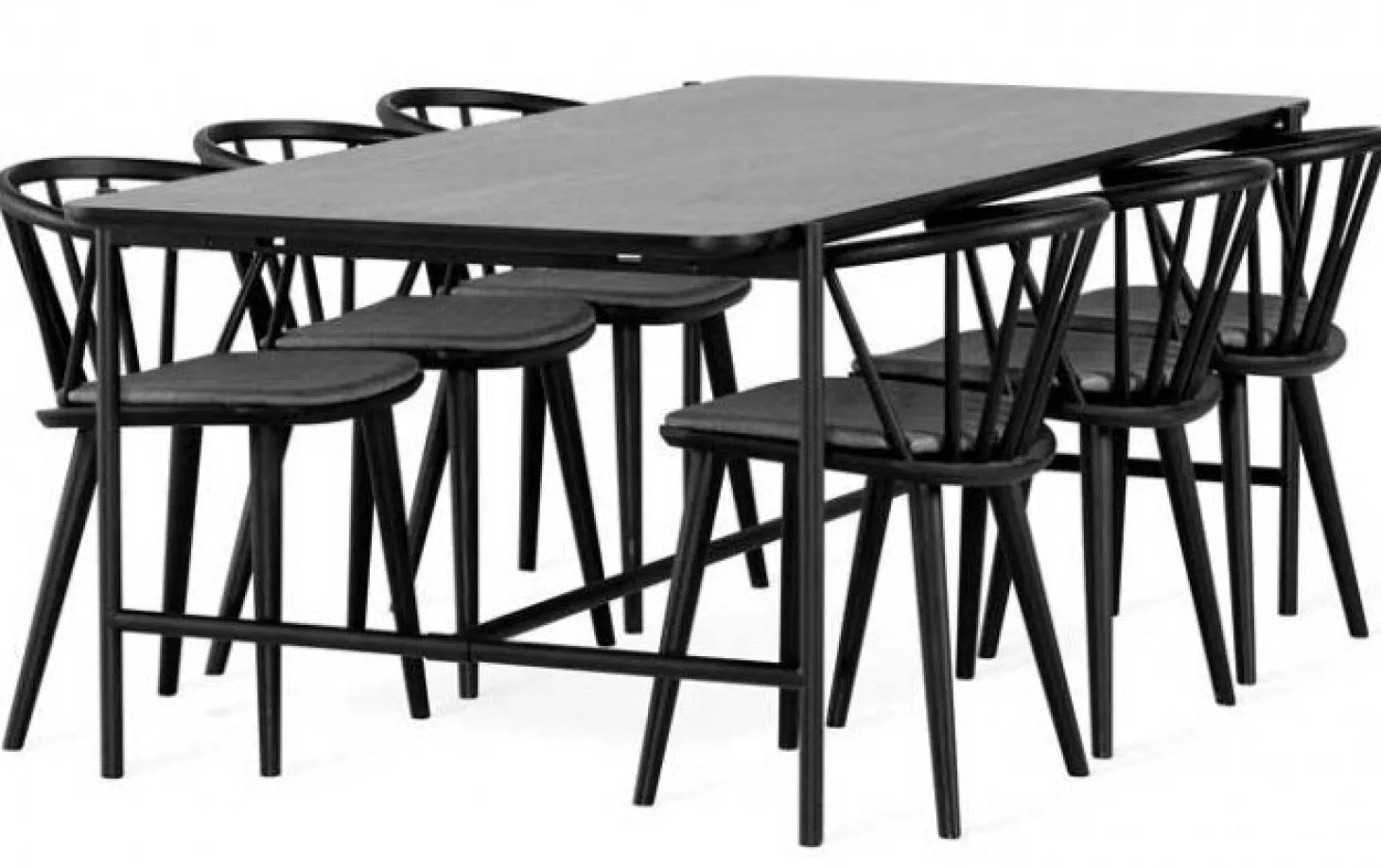 Cane Matbord Svart