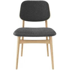 Carl Matstol Oljad Ek/Grått Tyg