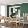 Carl Matstol Vitoljad Ek/Beige Tyg
