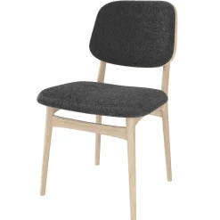 Carl Matstol Vitoljad Ek/Grått Tyg