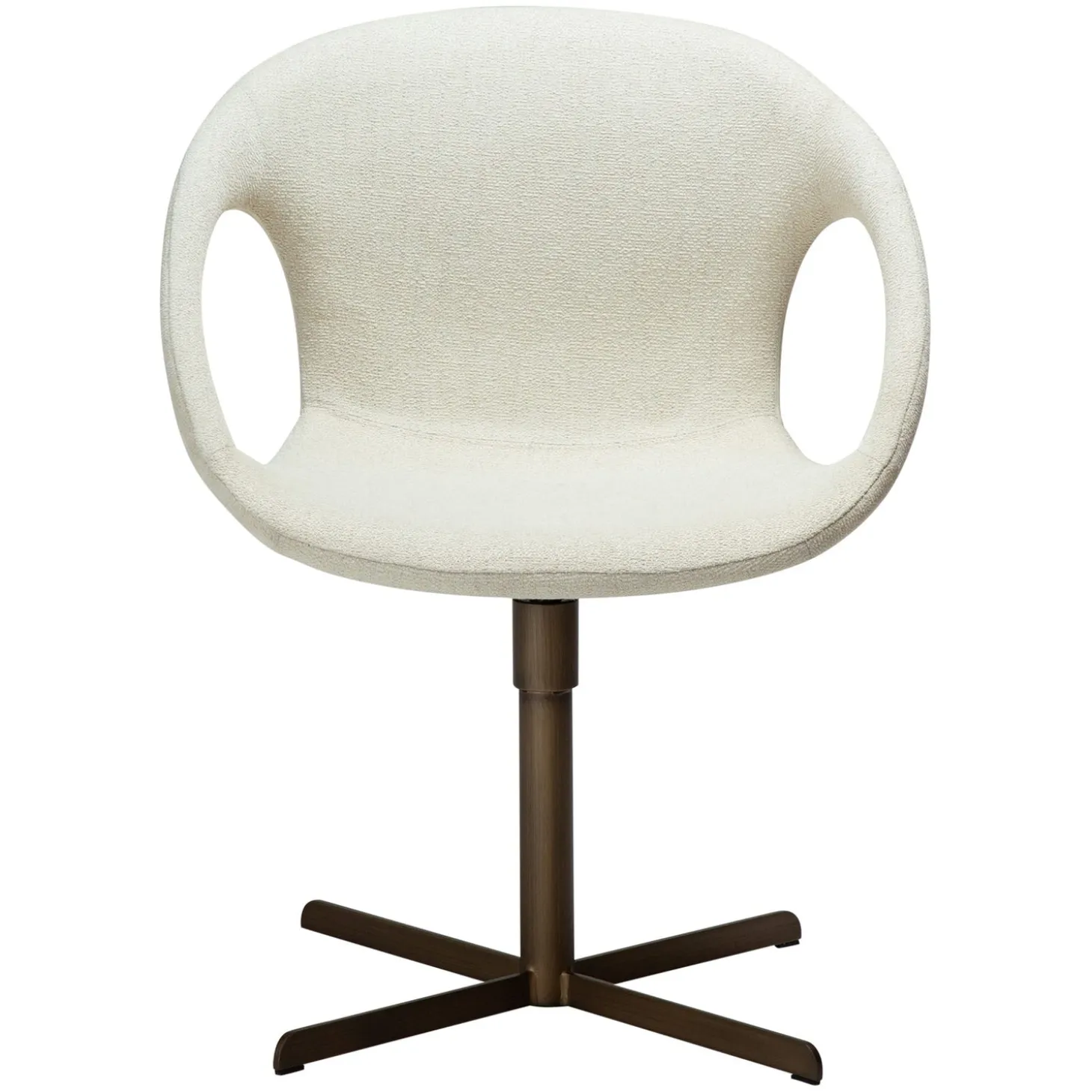 Carry Stol Bone White bouclé, Brass