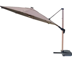 Caserta Frihängande Parasoll Beige/Wood 3m