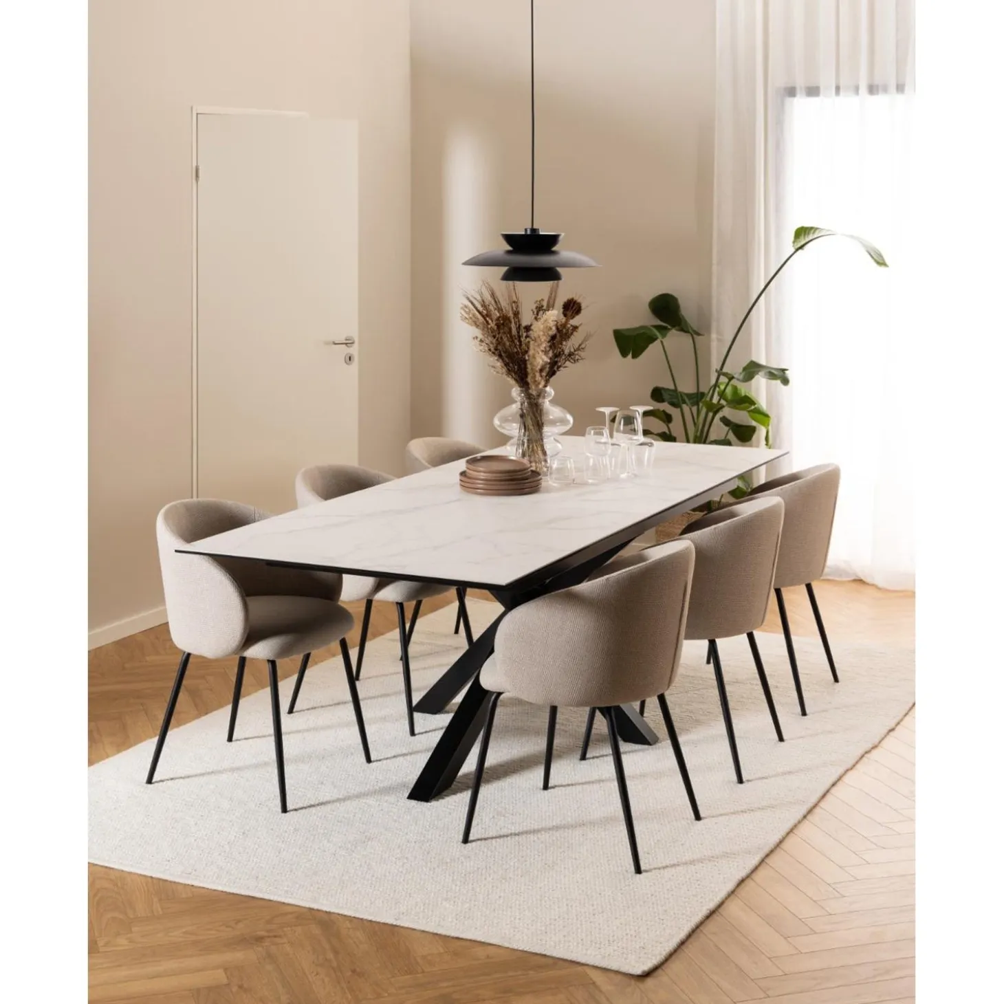 Chaumont Karmstol Basel tyg Beige