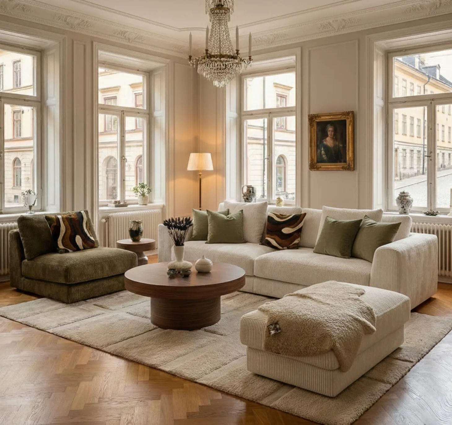 Chiara 3-sits XL Soffa Lincoln Creme