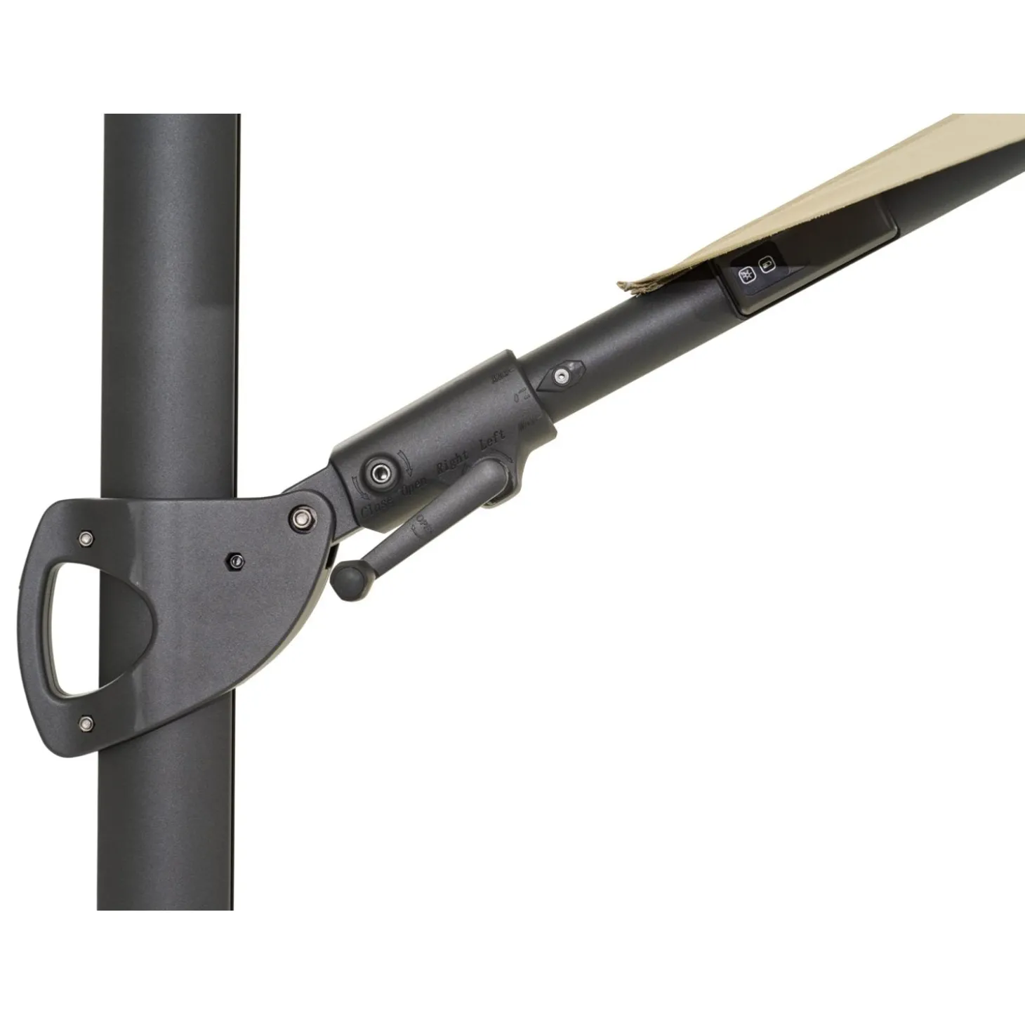 Cilento Frihängande Parasoll Ø350 cm Light Grey/Khaki