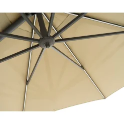 Cilento Frihängande Parasoll Ø350 cm Light Grey/Khaki