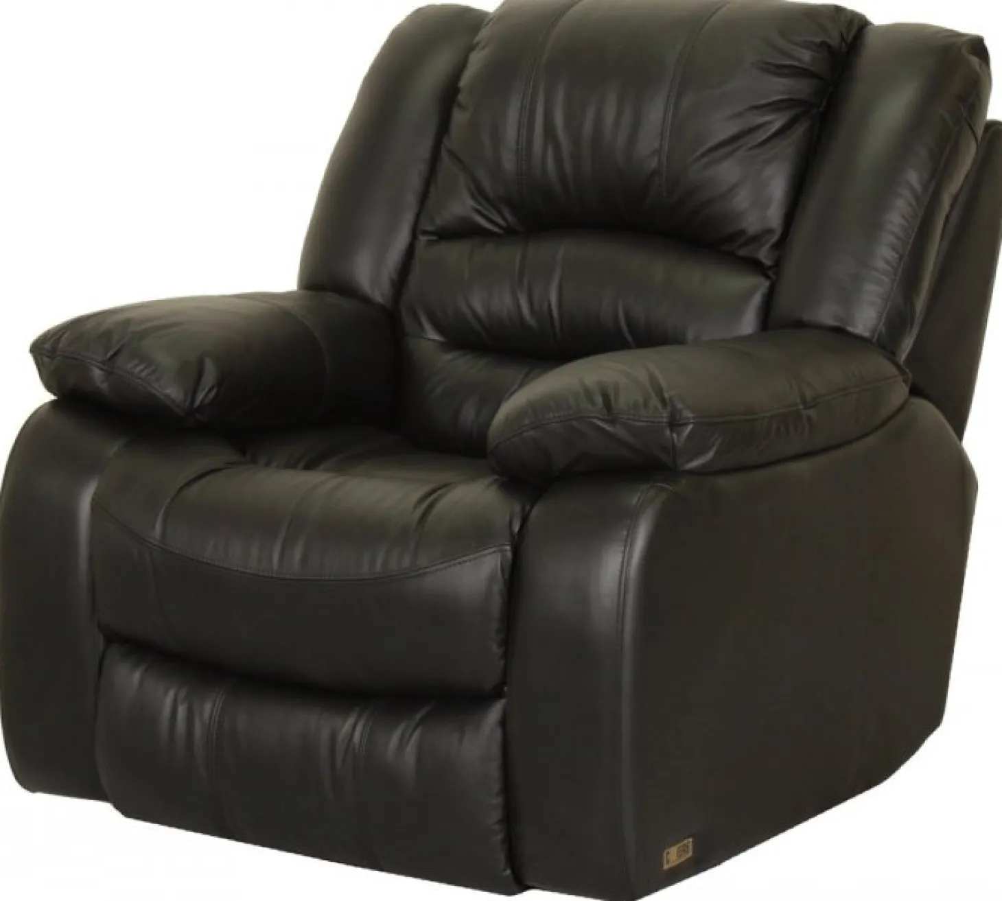 Cinema Biofåtölj Manuell Recliner / Snurr / Gung Svart Läder