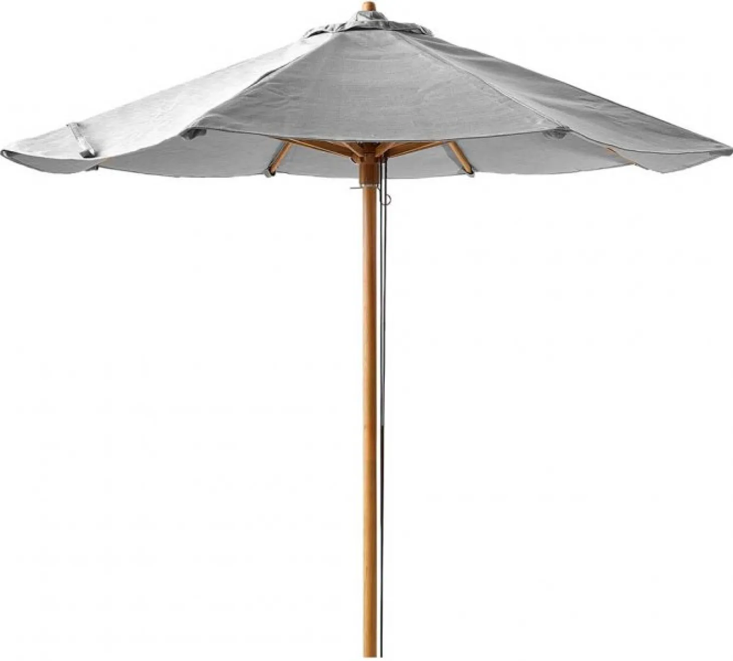 Classic Parasoll 2,4m Låg Teak/Light Grey