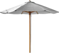 Classic Parasoll 2,4m Teak/Light Grey