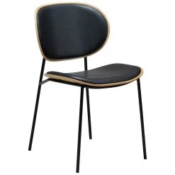 Clementina Stol Raven Black, Bleached Oak