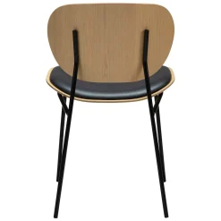 Clementina Stol Raven Black, Bleached Oak