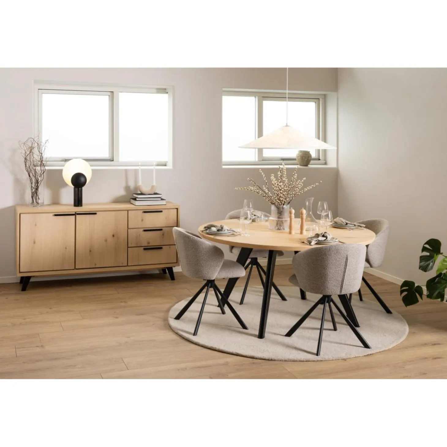 Coralie Matstol Monza tyg Beige