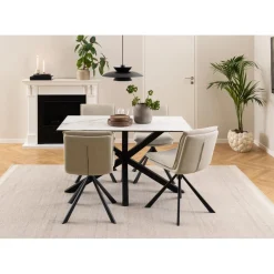 Cranston Matstol Basel tyg Beige