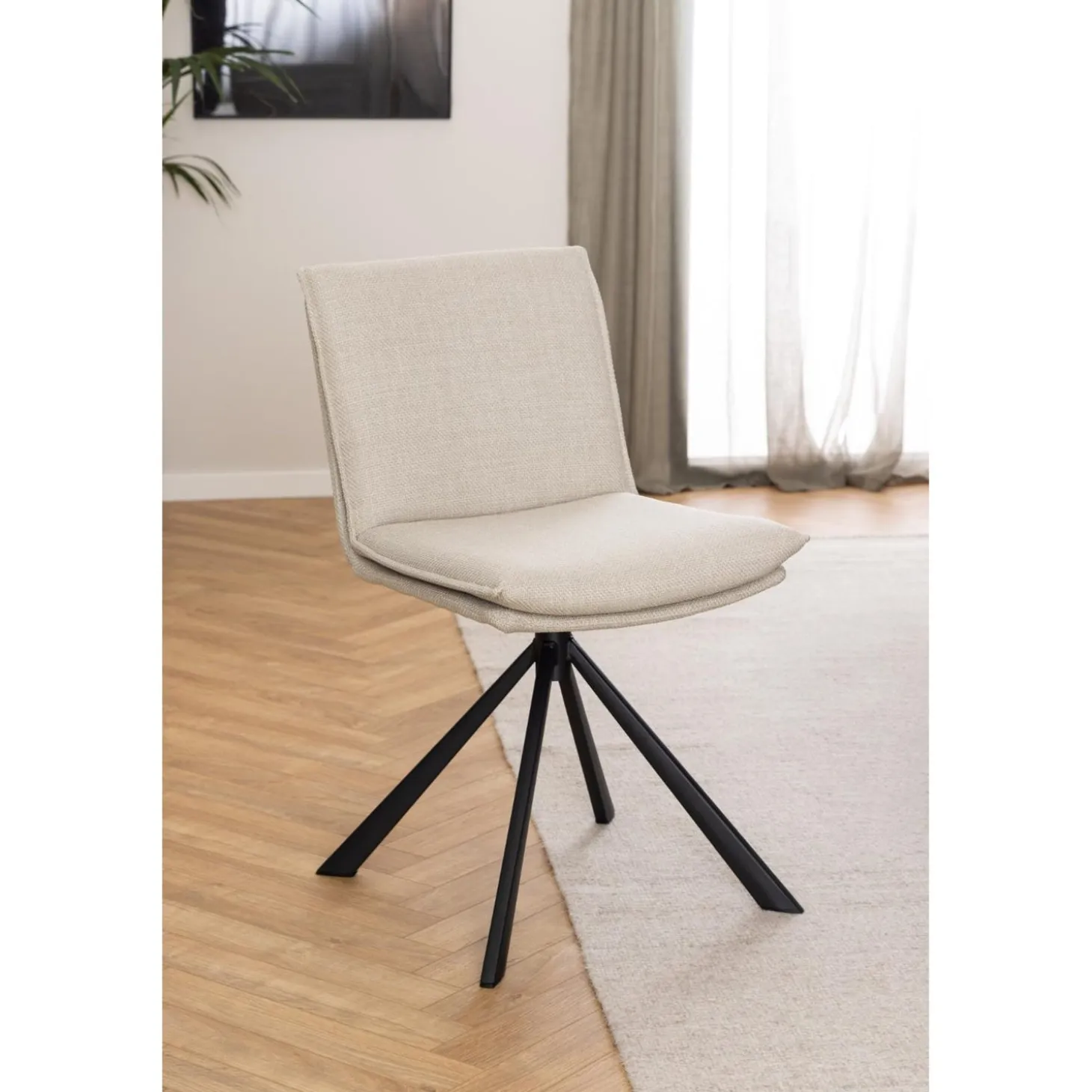 Cranston Matstol Basel tyg Beige