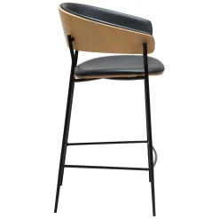 Crib Barstol Raven Black, Bleached Oak
