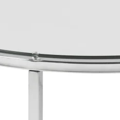 Cross Sidobord Rund 55 cm Krom