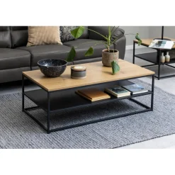 Damian Soffbord 42x120x60 cm Ek/Svart