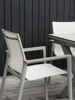 Delia Karmstol Textilene - Khaki / Off White