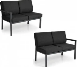 Delia 2-Sits (4-sits) H/V Grå
