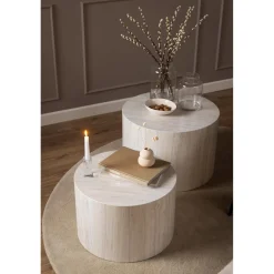 Dijon Satsbord Rund 58x58 cm Travertin