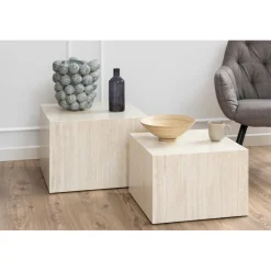 Dijon Satsbord 58x58 cm Travertin