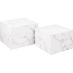 Dijon Satsbord 58x58 cm Vit Carrara
