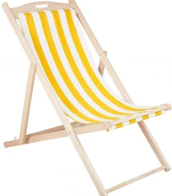 Dingla Strandstol Gul/Vit