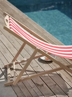 Dingla Strandstol Gul/Vit