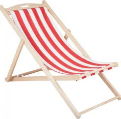 Dingla Strandstol Röd/Vit