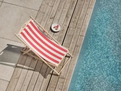 Dingla Strandstol Röd/Vit
