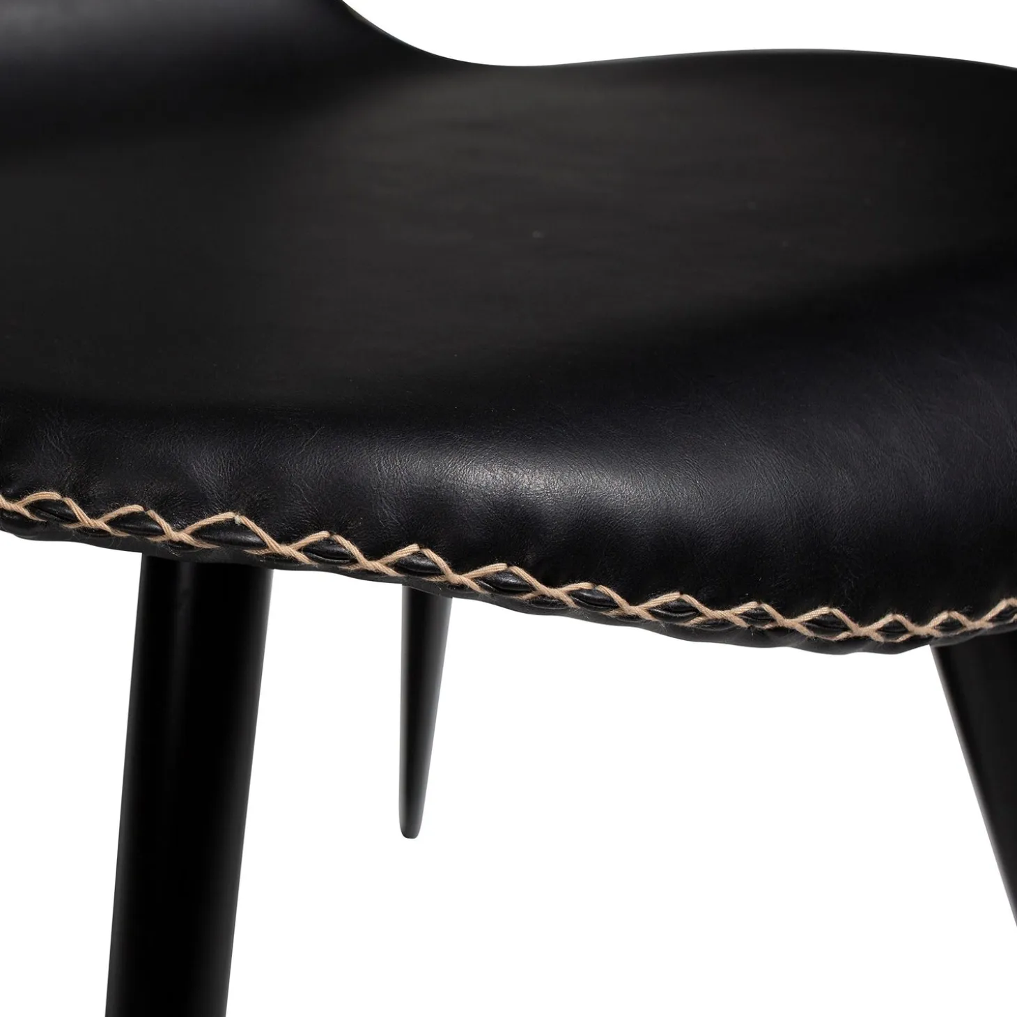 Dolphin Stol Vintage Black Art.Leather, Black