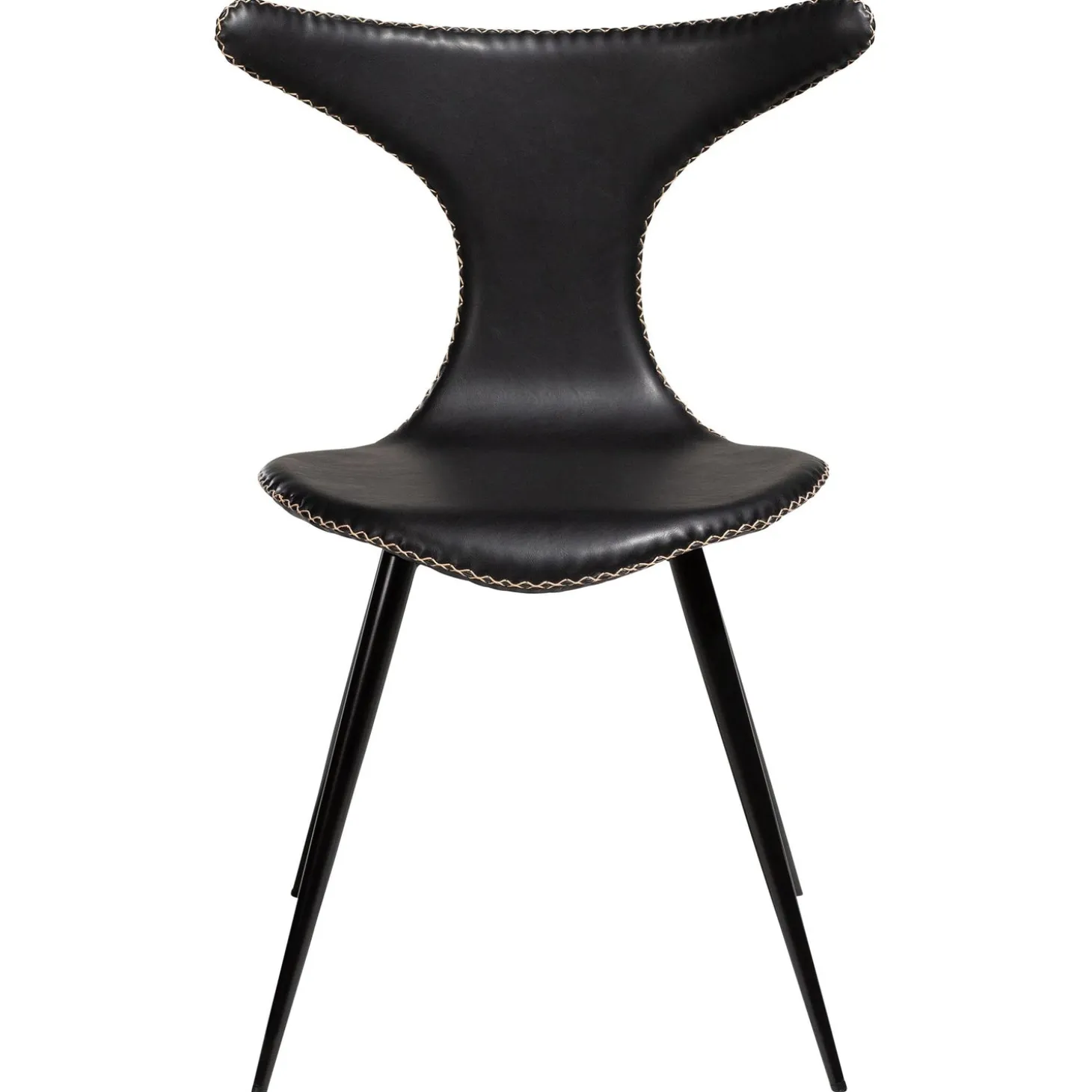 Dolphin Stol Vintage Black Art.Leather, Black
