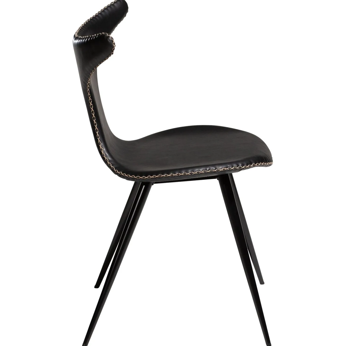 Dolphin Stol Vintage Black Art.Leather, Black