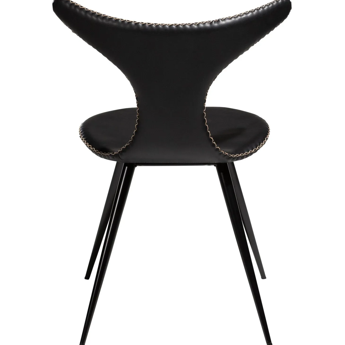 Dolphin Stol Vintage Black Art.Leather, Black