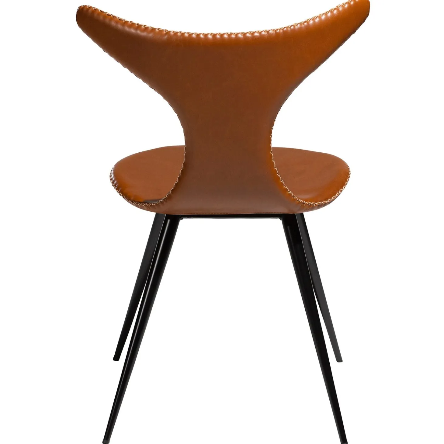 Dolphin Stol Vintage Light Brown Art.Leather, Black
