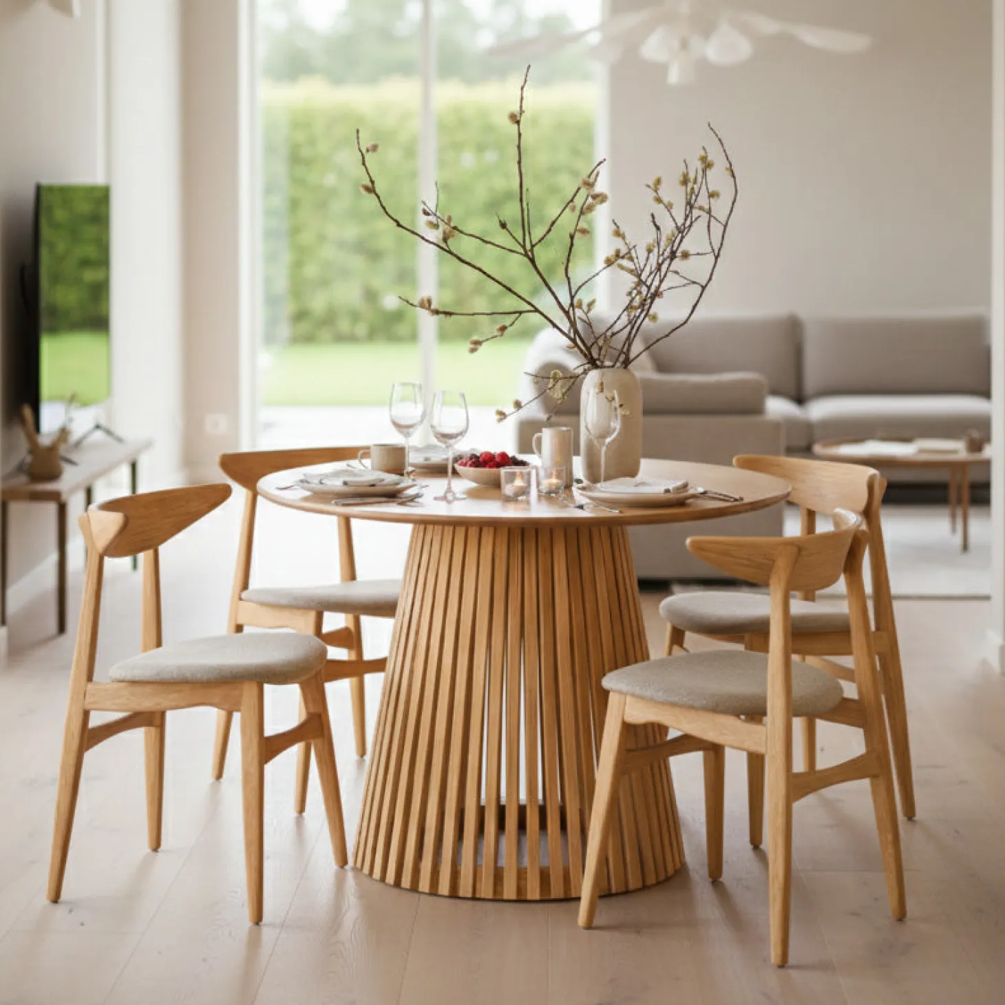 Dominus Matbord Rund 110 cm Natural Oak