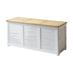 Dynbox Vit med Teaklock