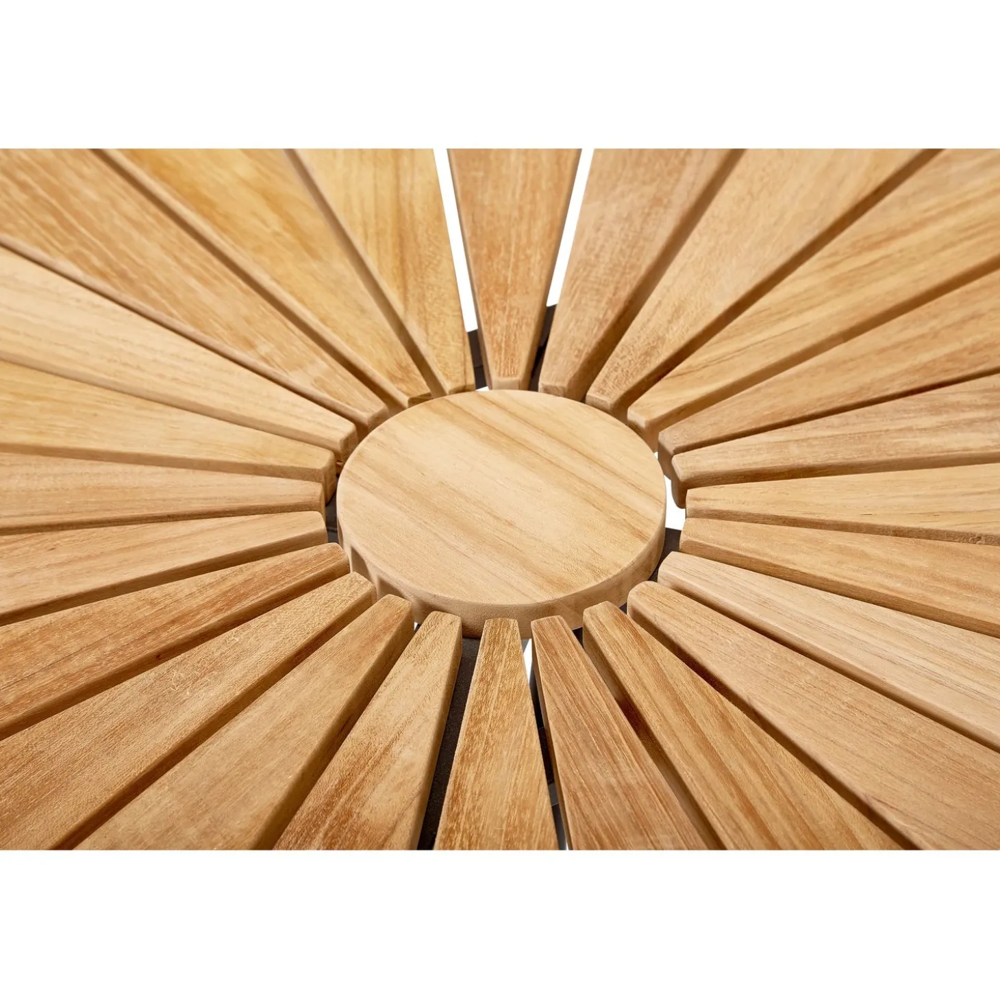 Ellen Cafébord Ø80cm i Teak och Aluminium Grön