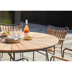 Ellen Trädgårdsbord i Teak och Aluminium 150 cm, Antracit