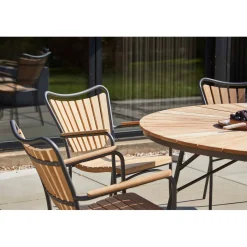 Ellen Trädgårdsbord i Teak och Aluminium 150 cm, Antracit