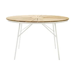 Ellen Trädgårdsbord i Teak och Aluminium 110 cm, Vit