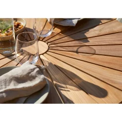 Ellen Trädgårdsmöbelset i Teak och Aluminium 80 cm + 2 stolar, Vit