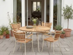 Ellen Trädgårdsstol i Teak och Aluminium Sandy Grey