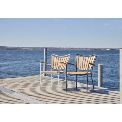 Ellen Trädgårdsstol i Teak och Aluminium Vit