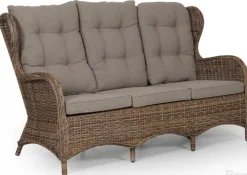Evita soffa 3-sits Brunmelerad konstrotting