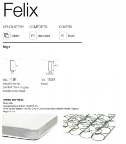 Felix 4-sits Bäddsoffa Wildflower Rasberry Pink