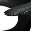 Flair Stol Black Leather, Round Black