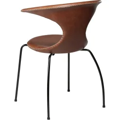 Flair Stol Light Brown Leather, Black