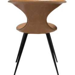Flair Stol Light Brown Leather, Black